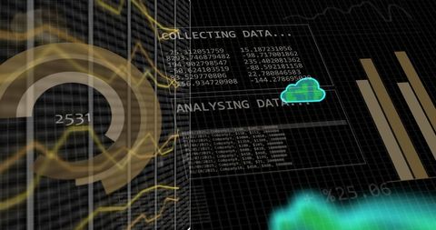 Digital Data Analyzing and Cloud Computing Interface - Download Free Stock Images Pikwizard.com