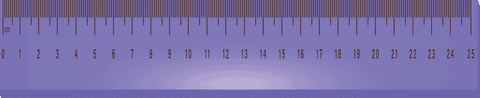 Purple transparent ruler illustration for learning