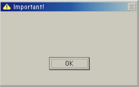 retro transparent dialog box with warning icon and ok button - Download Free Stock Videos Pikwizard.com
