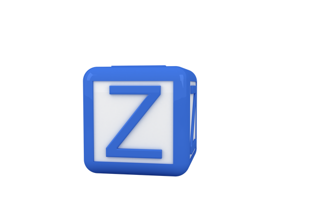 Transparent Cube with Blue Z Letter Vector Illustration - Download Free Stock Videos Pikwizard.com