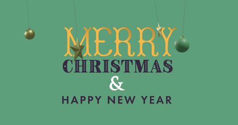 Colorful Festive Christmas and New Year Greeting Card