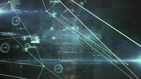 Futuristic DNA and Data Network Animation for Global Connections