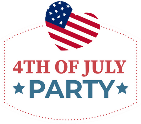 Transparent Festive 4th of July Party Heart Icon Design