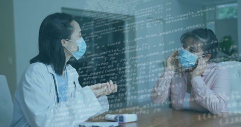 Telemedicine Consultation with Doctor in Home Setting Technology Overlay