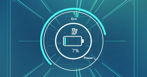 futuristic data processing graphic on blue tech background - Download Free Stock Images Pikwizard.com