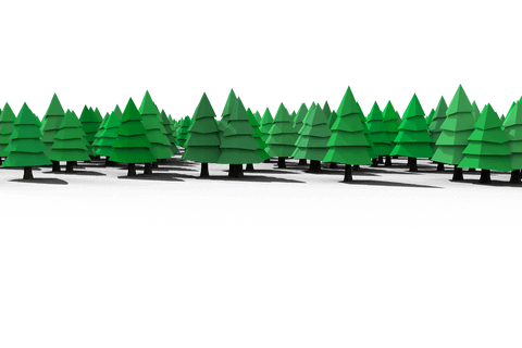 Digital Illustration of Green Coniferous Forest on Transparent Background - Download Free Stock Videos Pikwizard.com