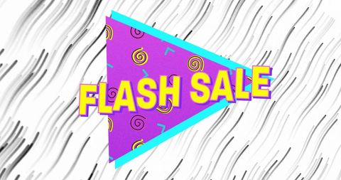 Vibrant Retro Style Flash Sale Announcement