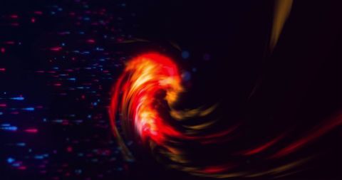 Fiery Swirl in Vibrant Arc of Light Particles - Download Free Stock Images Pikwizard.com