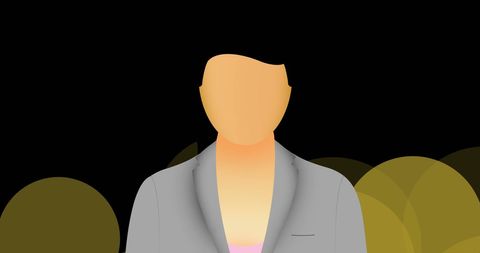 Abstract businesswoman icon on stylish background