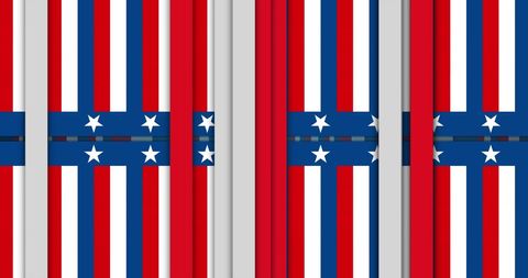 USA Flag Inspired Abstract Design with Stripes and Stars Pattern