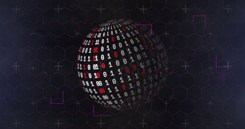 Abstract Globe with Binary Code on Digital Interface - Download Free Stock Images Pikwizard.com
