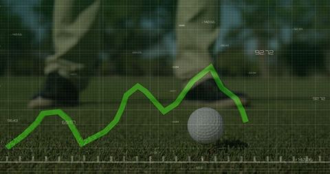 Golf Strategy Intersecting with Data Analytics near Balls and Shoes on Greenery