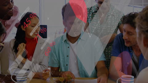 Diverse Team Analyzing Financial Data Insights