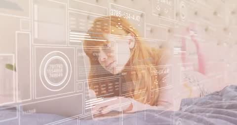 Woman Scrolling Smartphone and Updating Business Metrics at Home