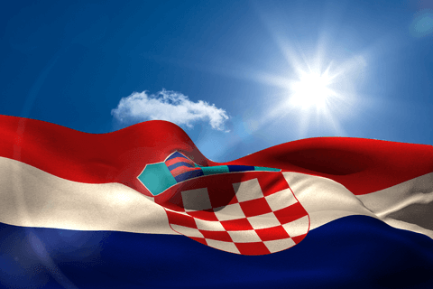 transparent croatian flag waving under bright sun on clear sky - Download Free Stock Videos Pikwizard.com