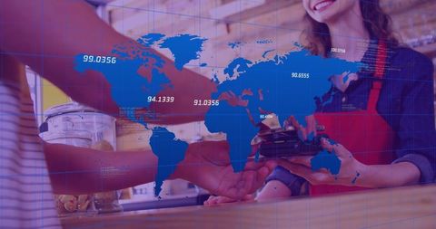 Contactless Payment Concept with Global Digital Network Overlay