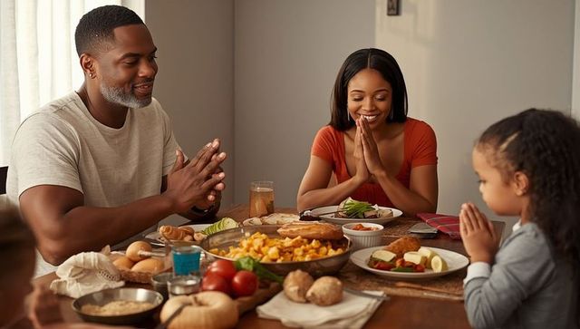 Family Togetherness: Praying Before Breakfast