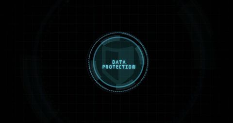 Digital Data Protection Shield Interface With Text - Download Free Stock Images Pikwizard.com