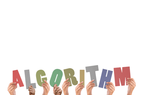 multicolored 'algorithm' letters held by diverse hands on transparent background - Download Free Stock Videos Pikwizard.com