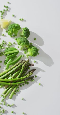 Fresh Organic Green Vegetables on White Surface - Download Free Stock Images Pikwizard.com