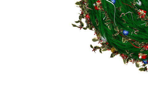 transparent christmas wreath with festive decorations and lights - Download Free Stock Videos Pikwizard.com