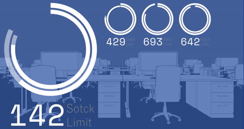 Stock Market Data Dashboard with Office Background Animation