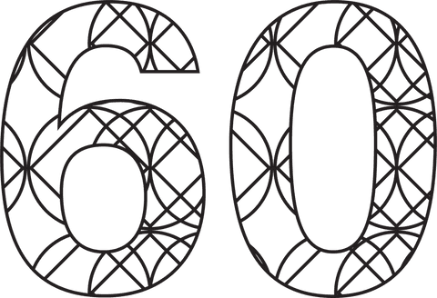 Transparent Birthday Number 60 with Decorative Pattern - Download Free Stock Videos Pikwizard.com