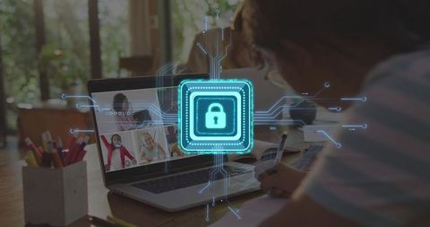 Holographic Lock Protecting Remote Learning Laptop with Child and Adult Supervision in Home