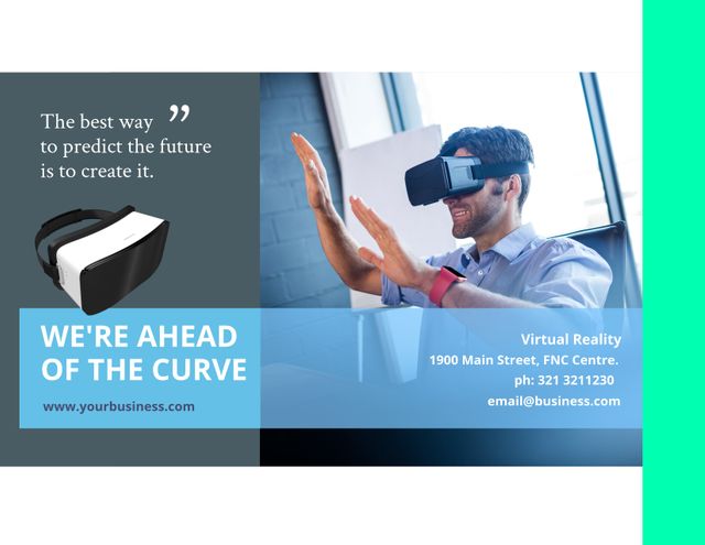 Business Template Highlighting Virtual Reality and Technological Innovation - Download Free Stock Templates Pikwizard.com