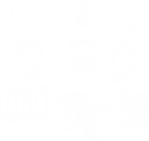 transparent digital illustration of cloud computing network elements - Download Free Stock Videos Pikwizard.com