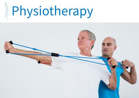 senior man in physiotherapy session with resistance band training - Download Free Stock Templates Pikwizard.com