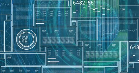 Futuristic Digital Interface with Binary Coding and Data Graphics - Download Free Stock Images Pikwizard.com