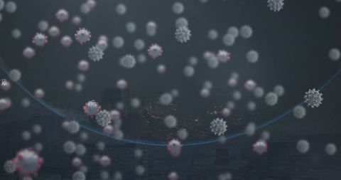Digital Visualization of Virus Cells on Global Background