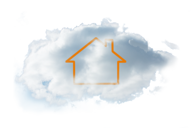 Cloud with House Symbol on Transparent Background - Download Free Stock Videos Pikwizard.com