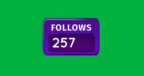 Social Media Follower Count Increasing in Purple Box on Green Background - Download Free Stock Images Pikwizard.com