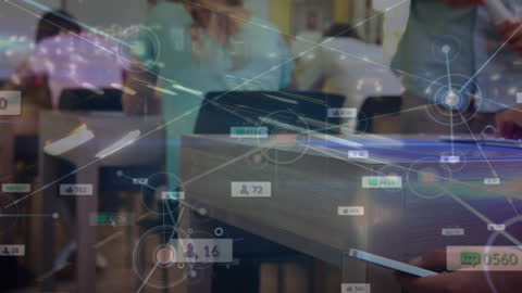 Network Communication Infographic Over Classroom Interaction