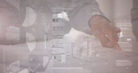 Architect Analyzing Data and Blueprint with Digital Graphs - Download Free Stock Images Pikwizard.com