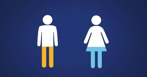 Minimalist Gender Symbols Icons on Blue Background - Download Free Stock Images Pikwizard.com