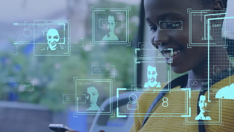 Digital Interaction Visualization with Urban African American Woman