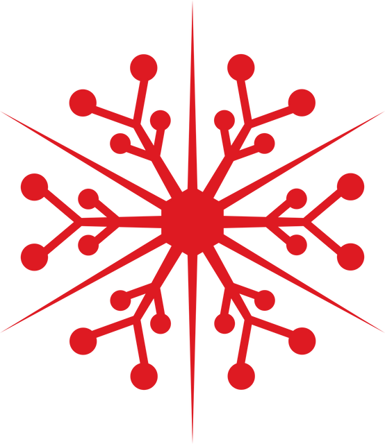 Red Snowflake Vector on Transparent Background - Download Free Stock Videos Pikwizard.com