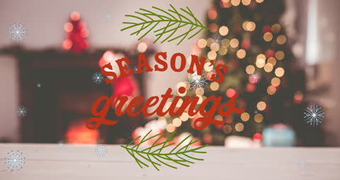 Christmas Greeting Message with Festive Decorations