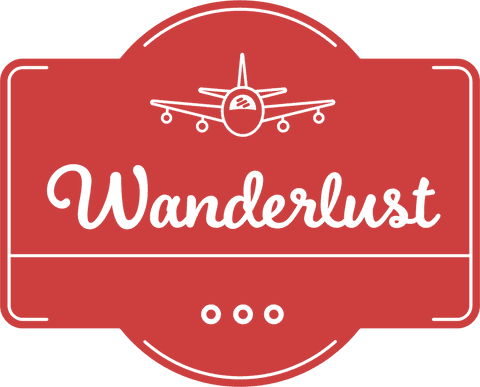 Wanderlust Text on Red Badge Transparent Background - Download Free Stock Videos Pikwizard.com