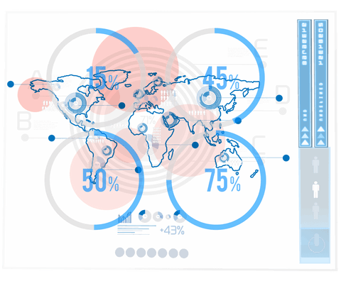 transparent digital infographic with global analysis overlay - Download Free Stock Videos Pikwizard.com