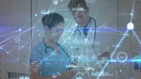 Healthcare Professionals Analyzing Medical Technology Interface