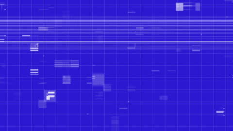 Digital Data Flow Animation on Blue Background
