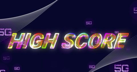 Digital High Score Over 5G Connectivity Concept - Download Free Stock Images Pikwizard.com