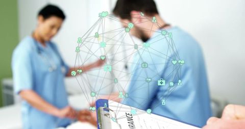 Medical Professionals Analyzing Healthcare Innovations