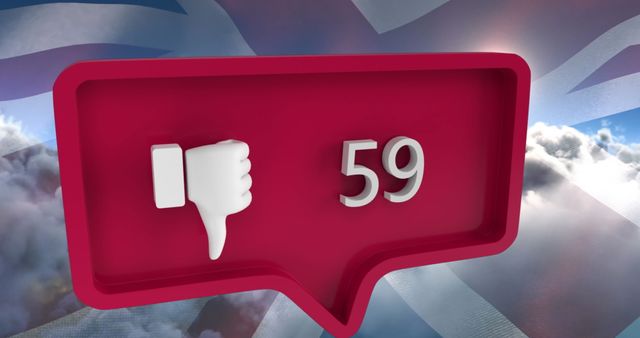 Social Media Dislike Icon with USA Flag Background - Download Free Stock Images Pikwizard.com