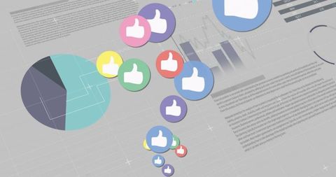 Social Media Like Icons and Statistics Interface - Download Free Stock Images Pikwizard.com
