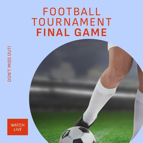 Football Tournament Promo with Kicking Action and Soccer Ball - Download Free Stock Templates Pikwizard.com